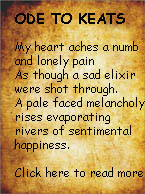 Ode To Keats. Adrian Fox Irish Poetry